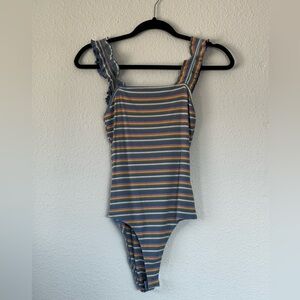 Le Lis Multicolor Striped Bodysuit